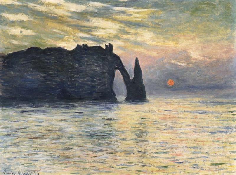 Claude Monet Etretat,Sunset china oil painting image